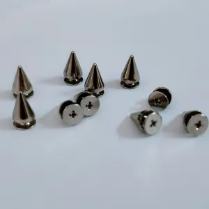 10 mm Silver Screw-on Spikes