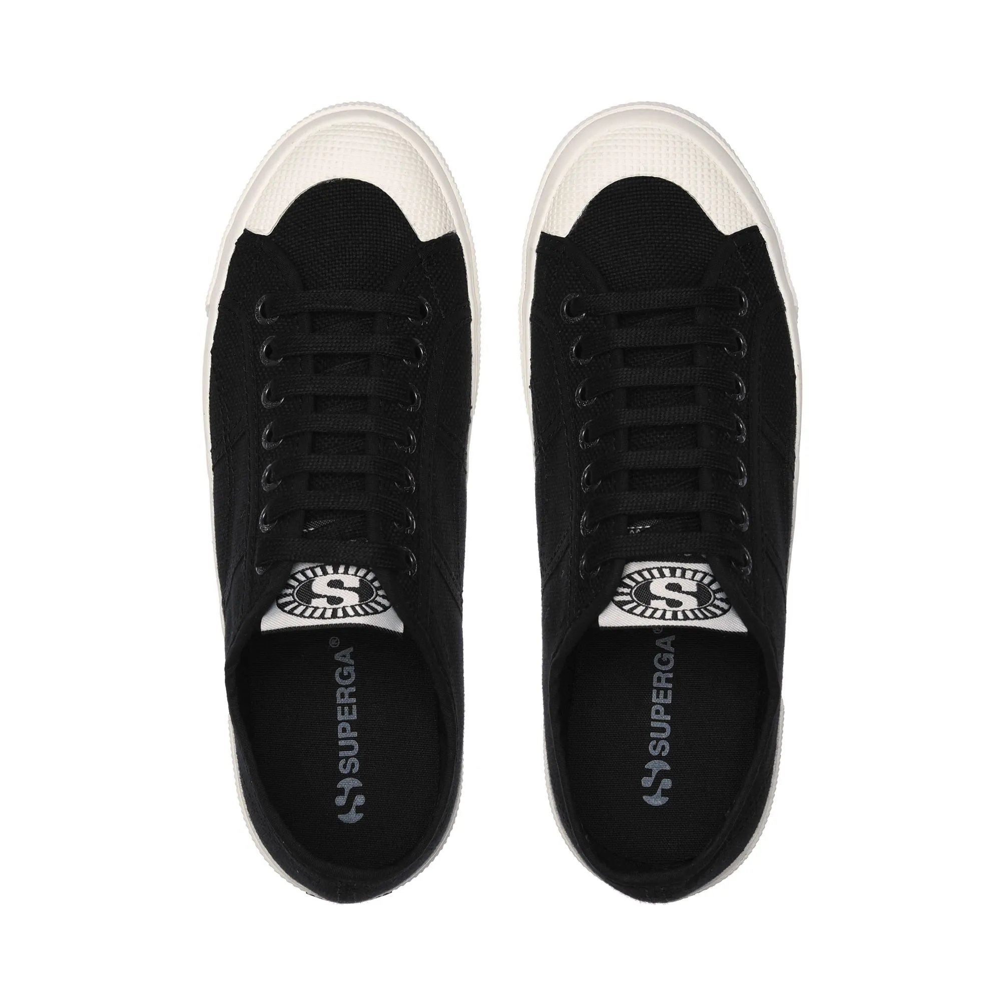 2390 MILITARY 7 EYELETS - Le Superga - Sneaker - Unisex - BLACK-WHITE AVORIO