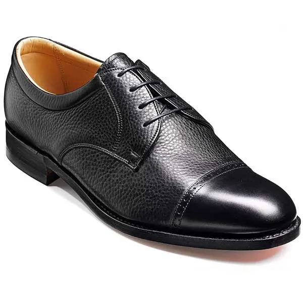 50% OFF BARKER Staines Shoes - Mens Extra Wide Fit - Black Softie - Size: UK 6 Wide-Fit