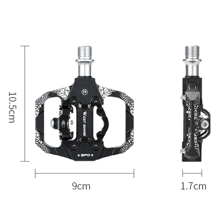 A Pair WEST BIKING YP0802086 Mountain Bike Aluminum Bearing Pedals(Red)