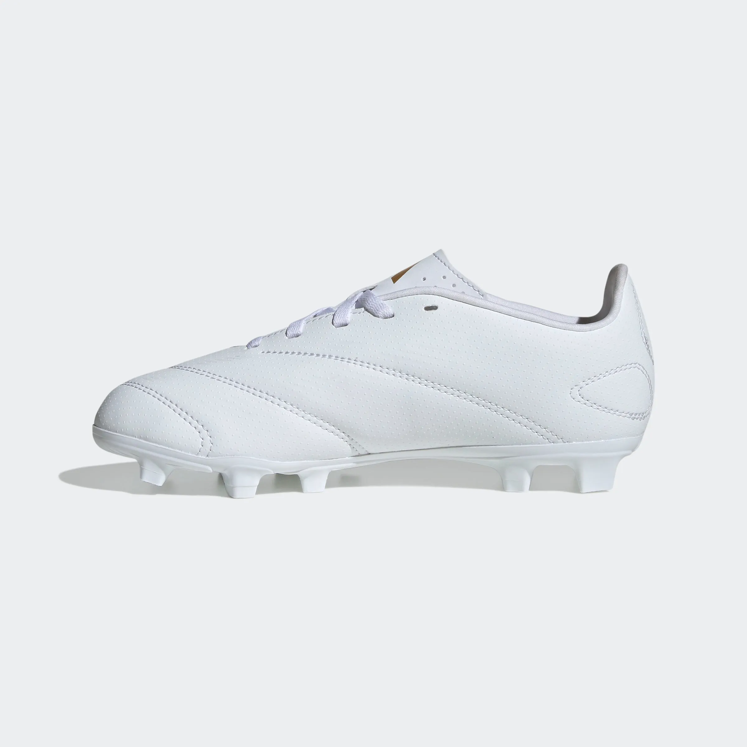 adidas PREDATOR CLUB Flexible Ground Cleats | Cloud White-Metallic Gold | Kid's Unisex