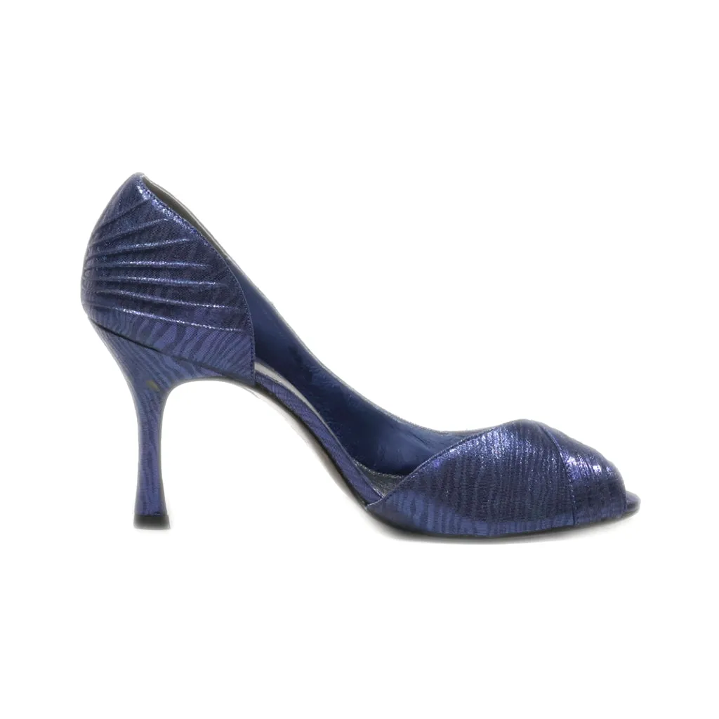 Adrianna Papell Mid-Heel Shoes Fabric Blue Colour For Women