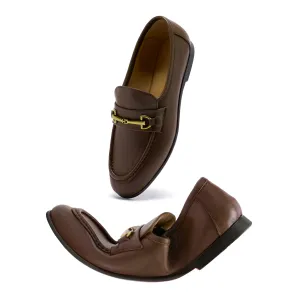 AiciBerllucci COCO9 Women's Leather Loafer,Casual Loafers Shoes, Slip on Loafers Shoes for Women,Soft Comfort Flat Loafer Shoes for Ladies Coffee Brown