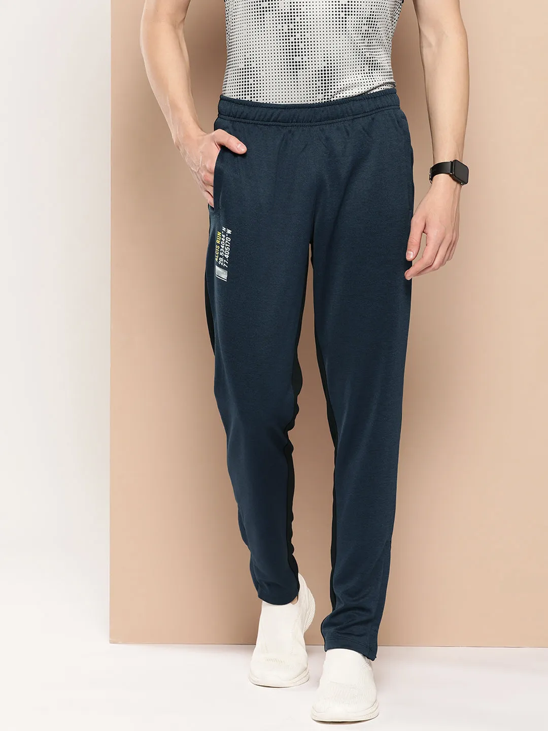 Alcis Men Colourblocked Slim Fit Running Track Pants