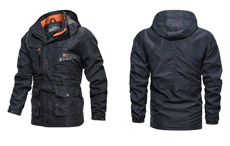 All-Weather Men's Tactical Cargo Jacket for Outdoor Adventures