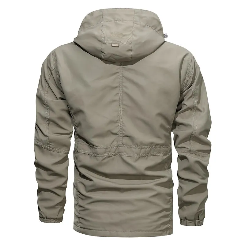 All-Weather Men's Tactical Cargo Jacket for Outdoor Adventures