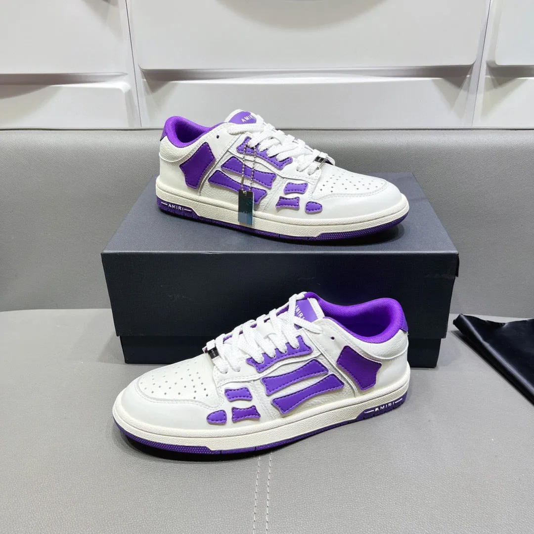 AMR Skel Top Low Purple and White Sneakers-153