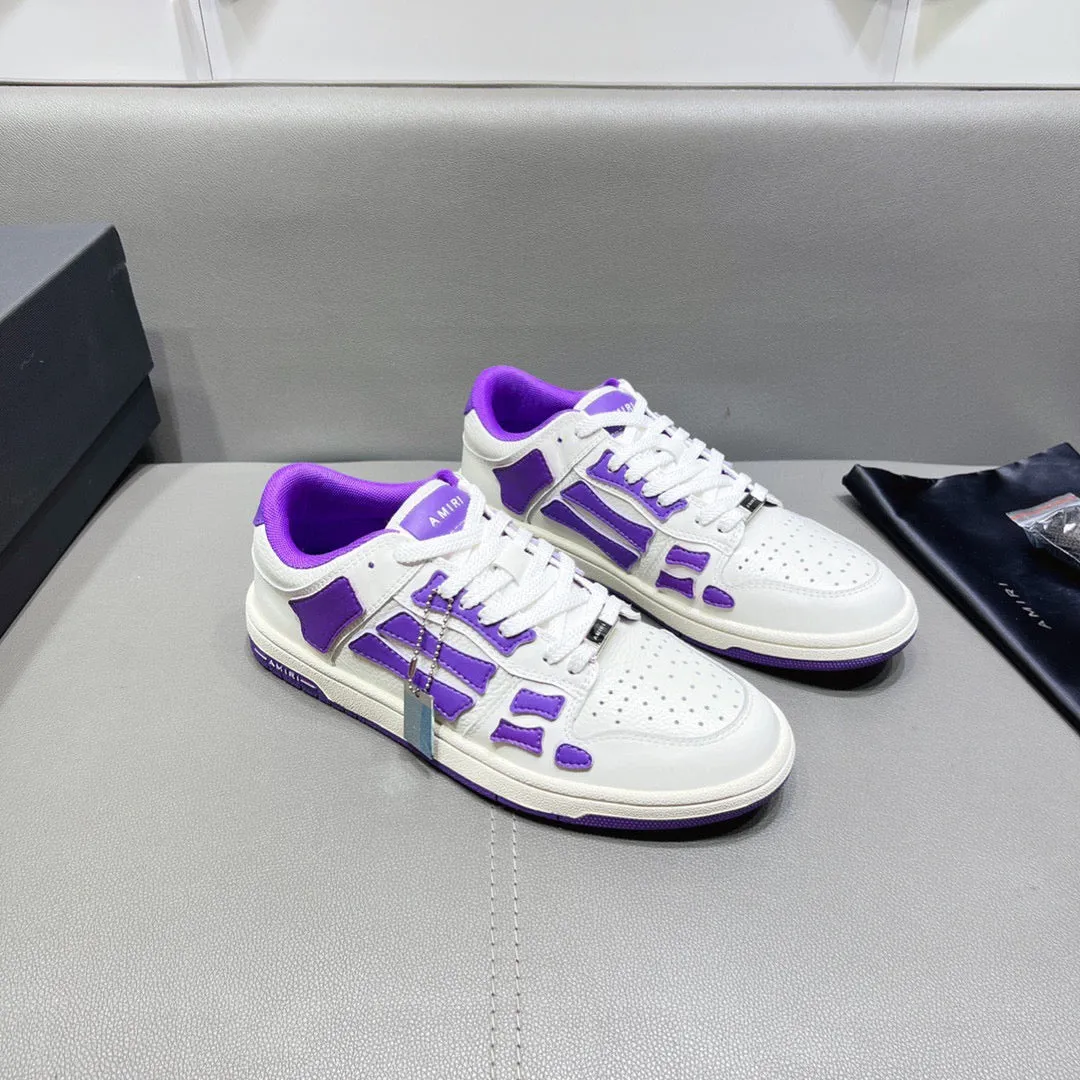 AMR Skel Top Low Purple and White Sneakers-153