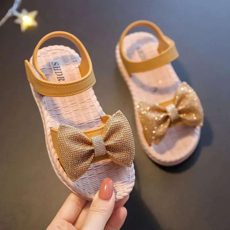 ARWEN & AJH GROUP  Children's Sandals 2024 Summer New Soft Sole Princess Shoes Versatile Girl Sandals Cute Beach Shoes kid shoes