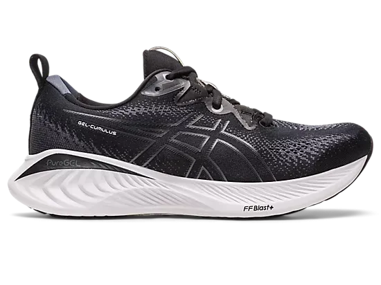 Asics Womens Gel Cumulus 25 Wide- Black/White (1012B439-002)