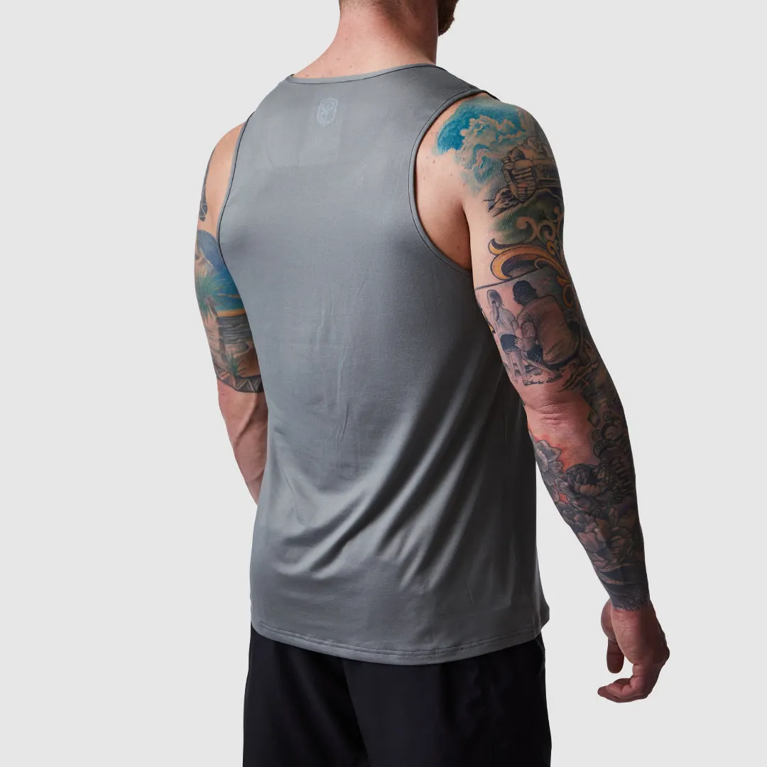 Athleisure Pocket Tank (Metal Grey-Flame)