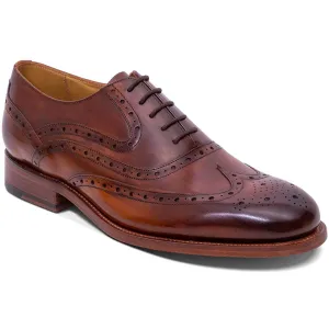 BARKER Liffey Shoes - Mens Brogue - Hand Brushed Brown