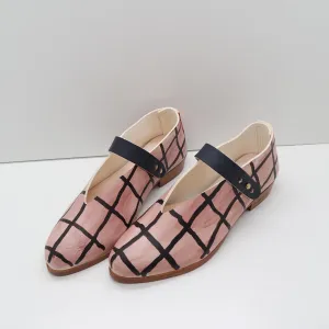 BBF24 SALE. SIZE 37. THE MARTA. TWO TONE HASH. TT BLUSH NORI. 2CM