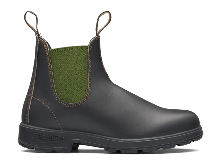 Blundstone 519 Stout Brown with Olive Elastic