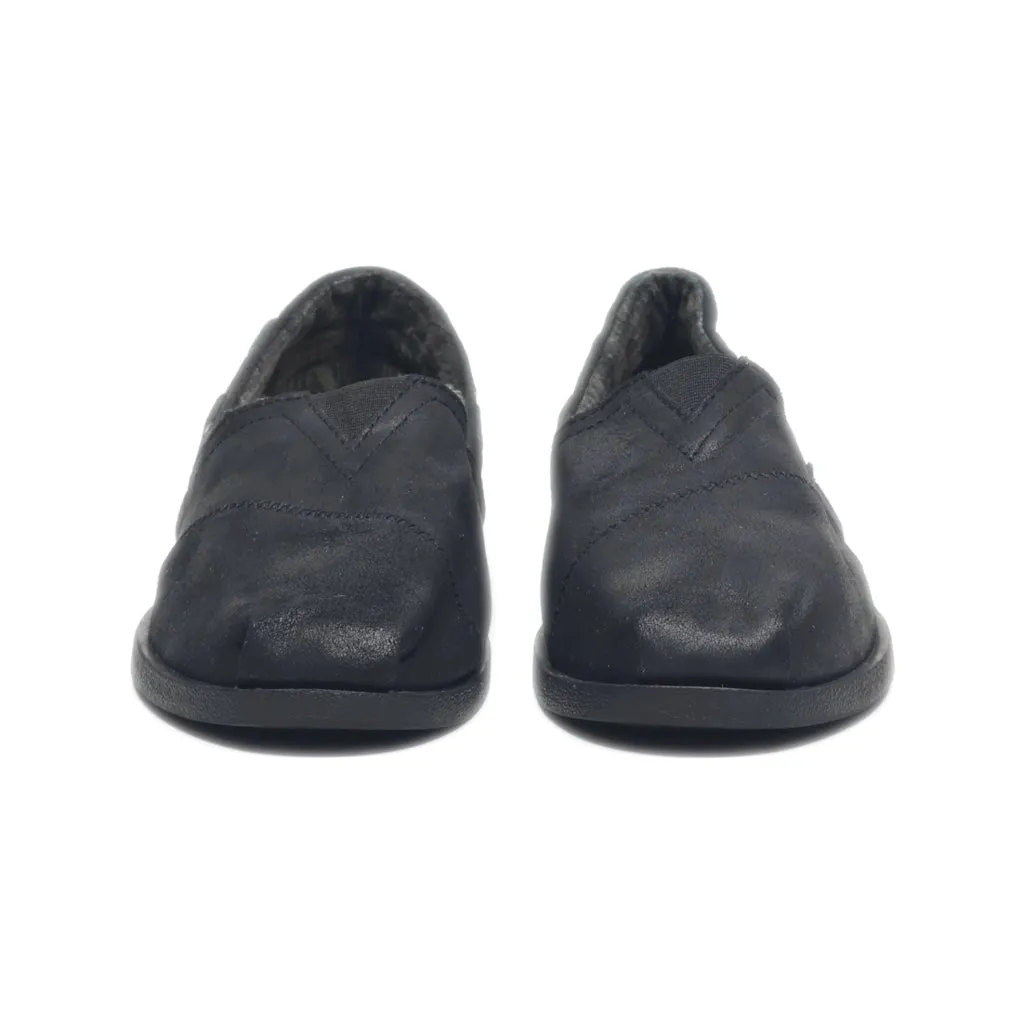 Bobs Slip Ons Leather Black Colour For Women