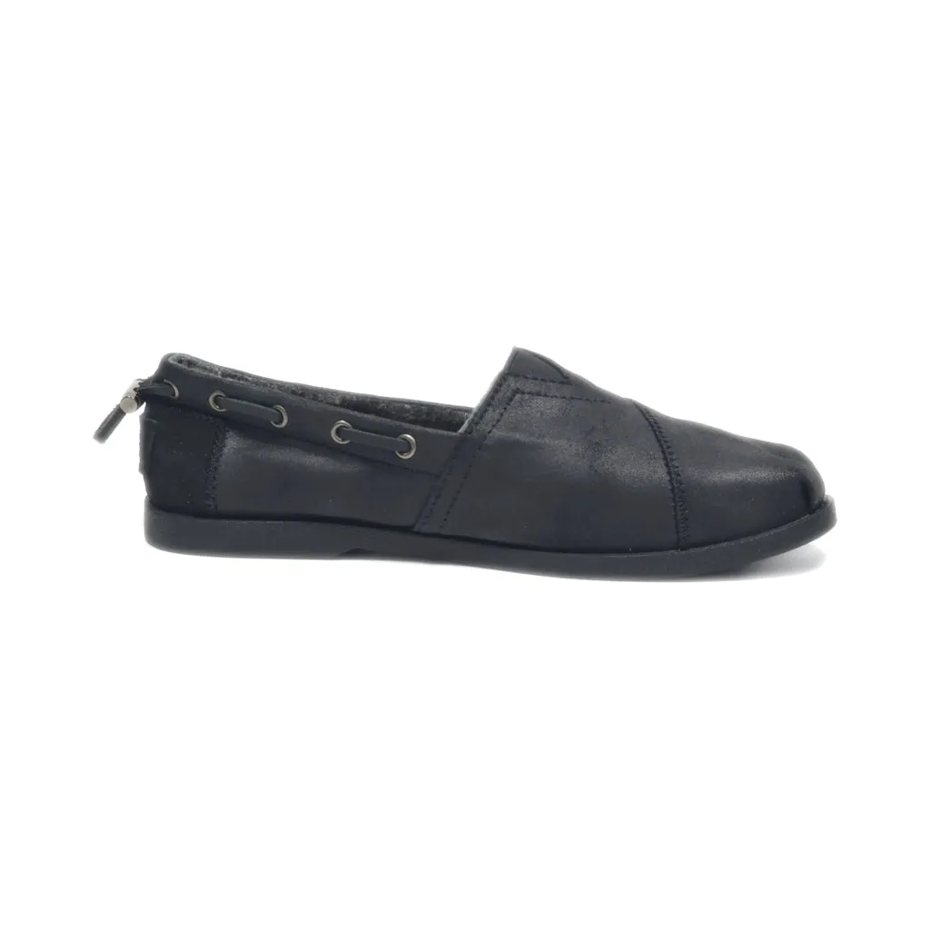 Bobs Slip Ons Leather Black Colour For Women