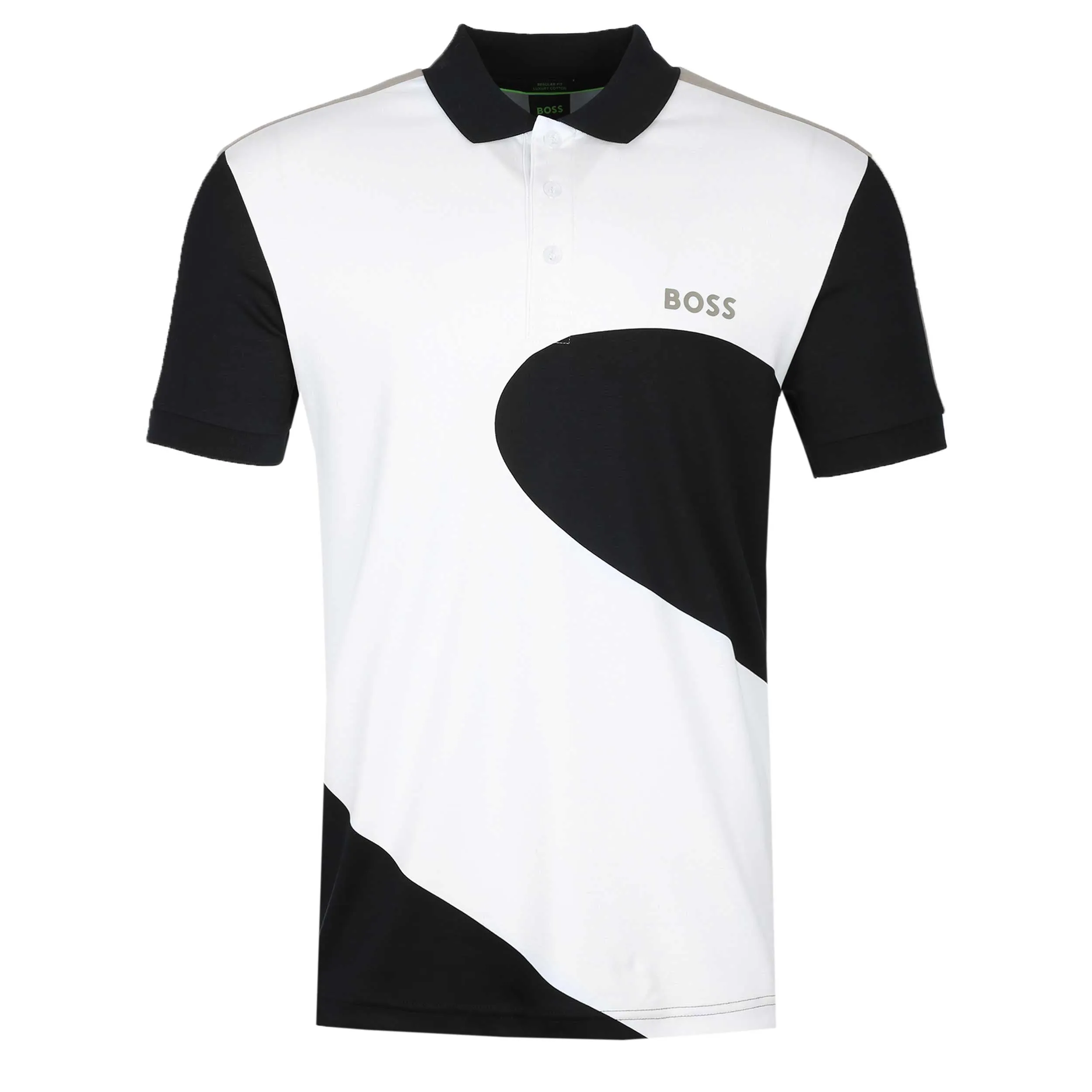 BOSS Paddy 8 Polo Shirt in Black & White