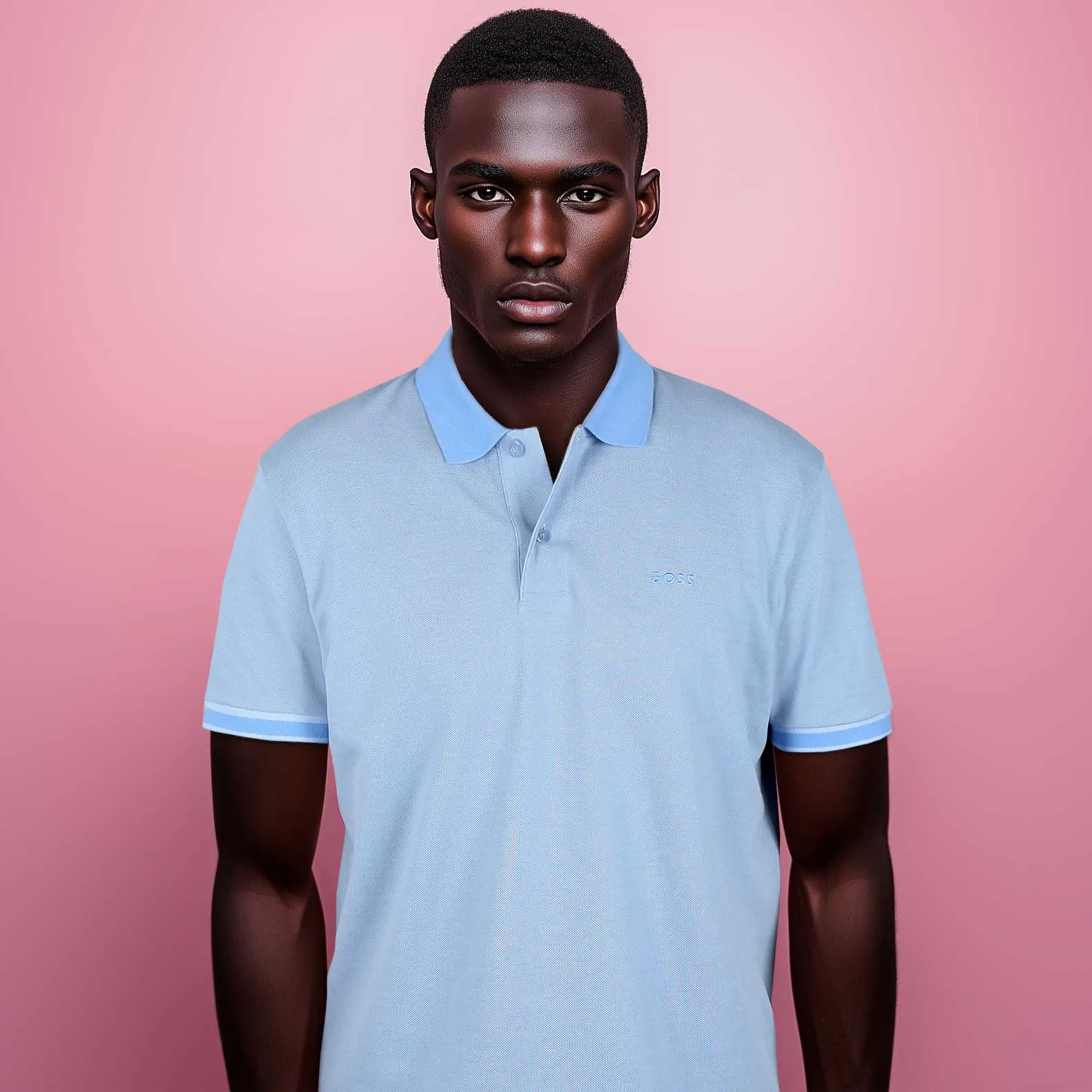 BOSS Paddy 8 Polo Shirt in Sky Blue