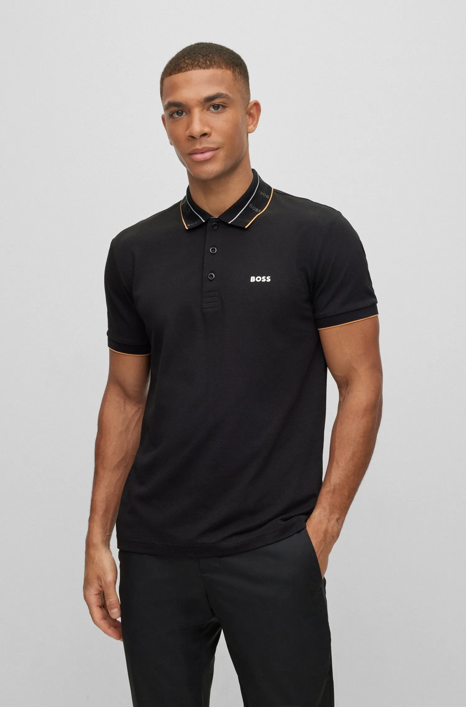 BOSS Paule Polo Shirt in Black