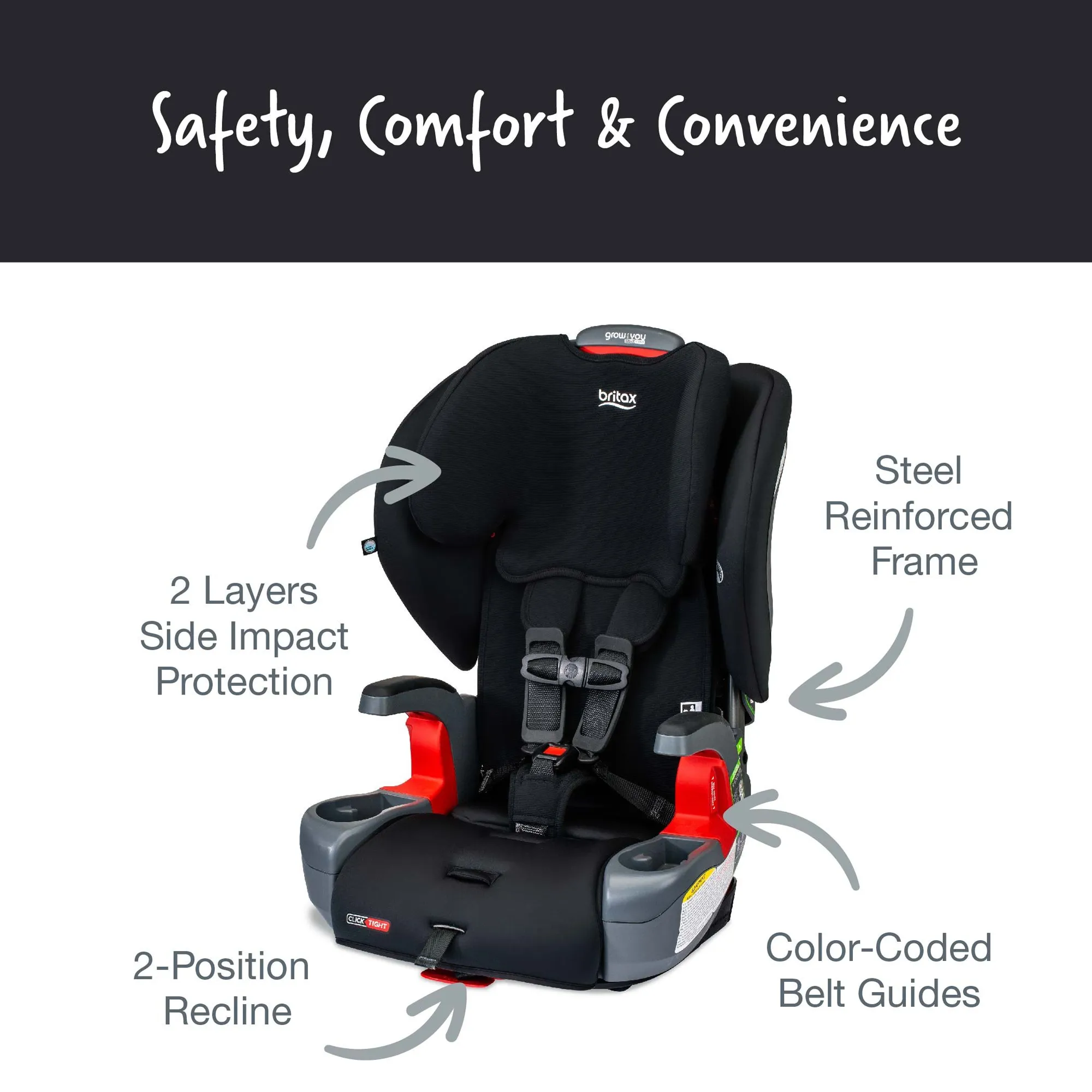 BRITAX Grow With You ClickTight Harness-2-Booster Car Seat