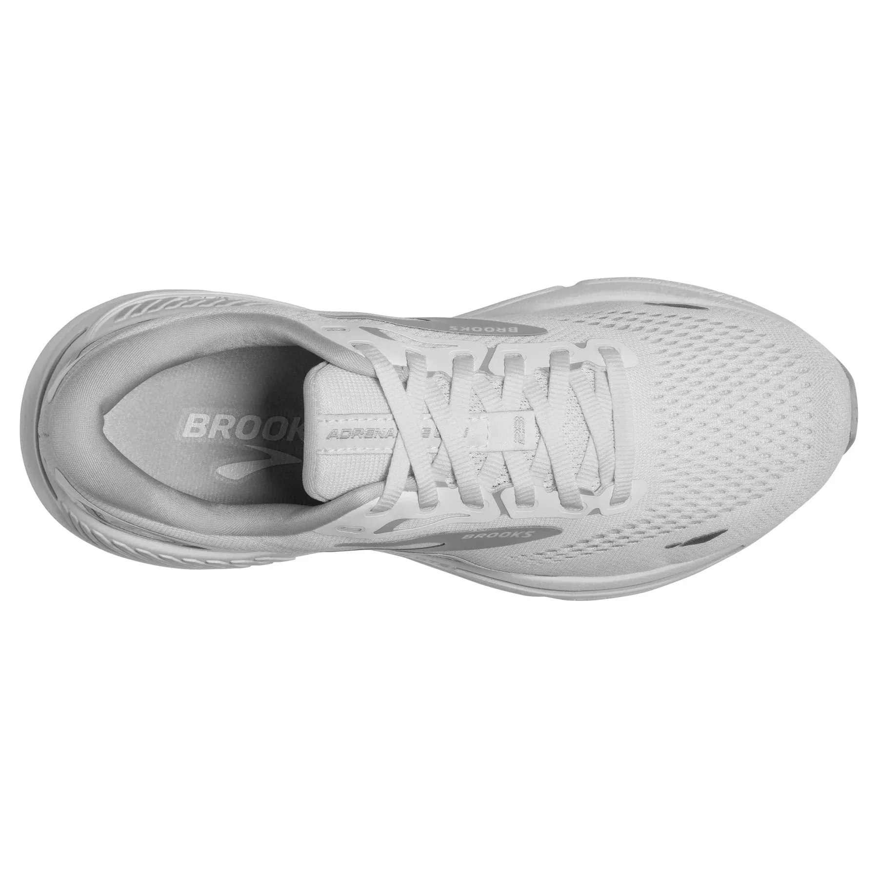 Brooks Women's Adrenaline GTS 23 Running Shoe - White/Oyster/Silver 1203811B104