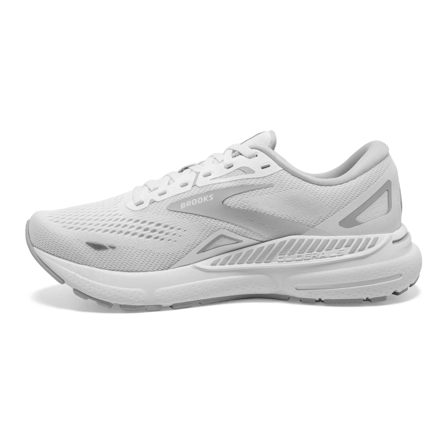 Brooks Women's Adrenaline GTS 23 Running Shoe - White/Oyster/Silver 1203811B104