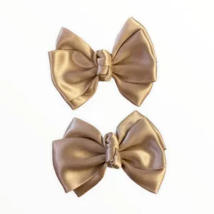 Camel Butterfly Shoe Bow