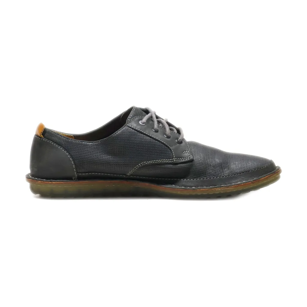 Clarks Formal Lace Ups Leather Blue Colour For Men