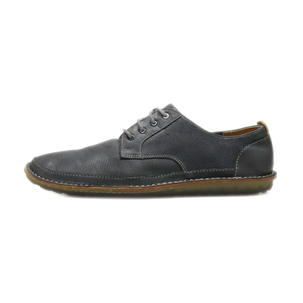 Clarks Formal Lace Ups Leather Blue Colour For Men