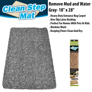 Clean Stepping Gray Mat - Traps Mud & Dirt to Protect Floors