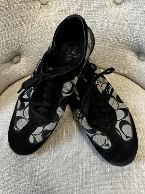 Coach Signature-Print Sneakers (Size 8 1/2)