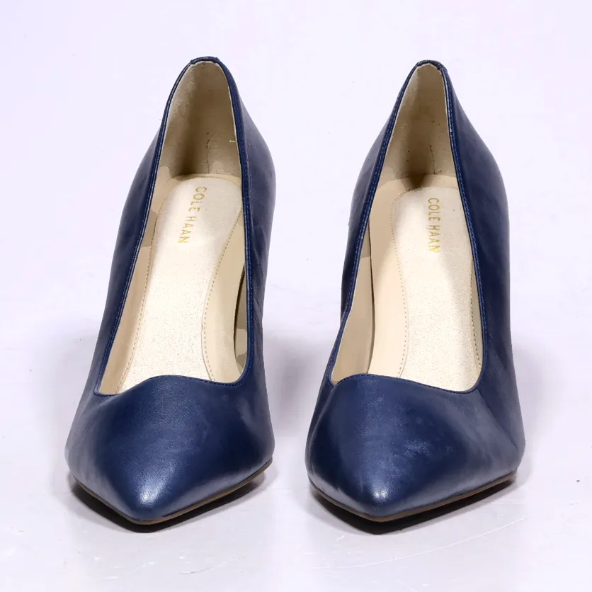 Cole Haan High-Heel Shoes Leather Blue Colour For Women