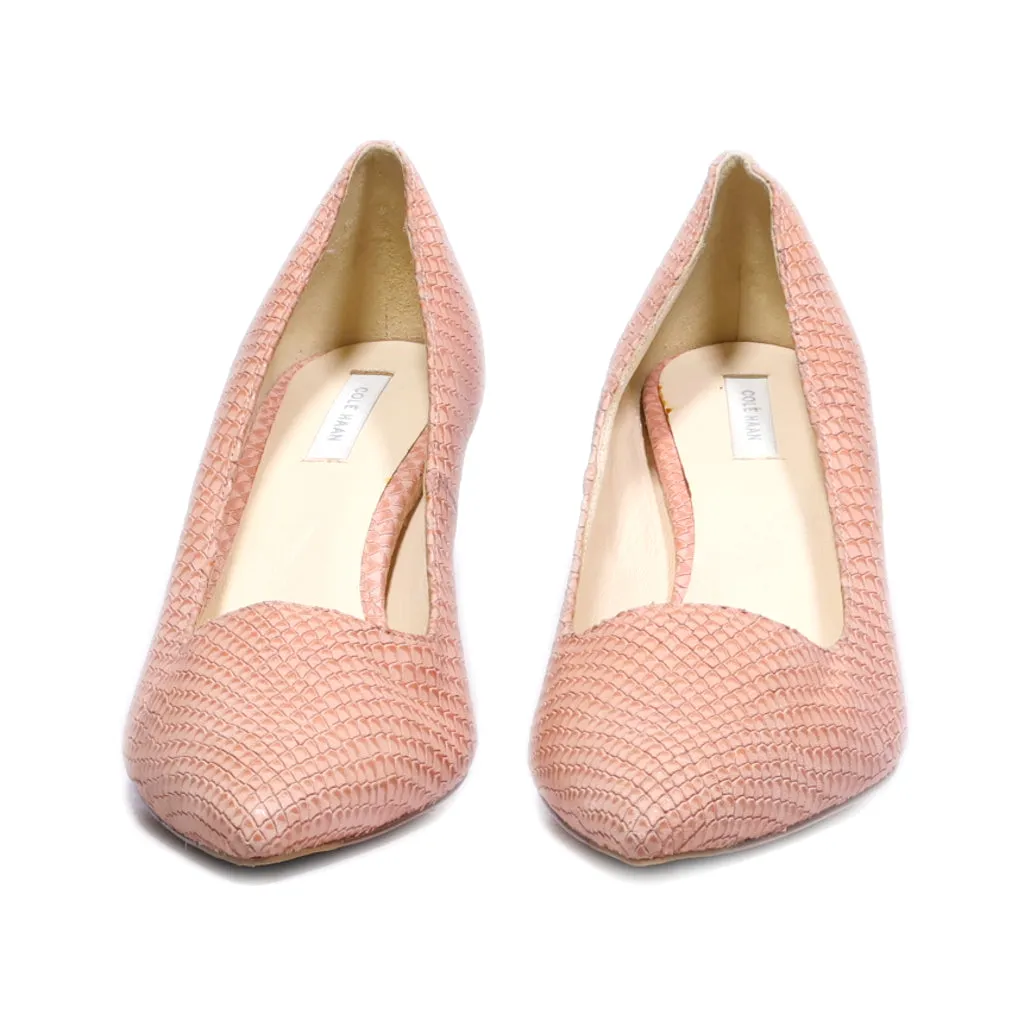 Cole Haan High-Heel Shoes Leather Pink Colour For Women