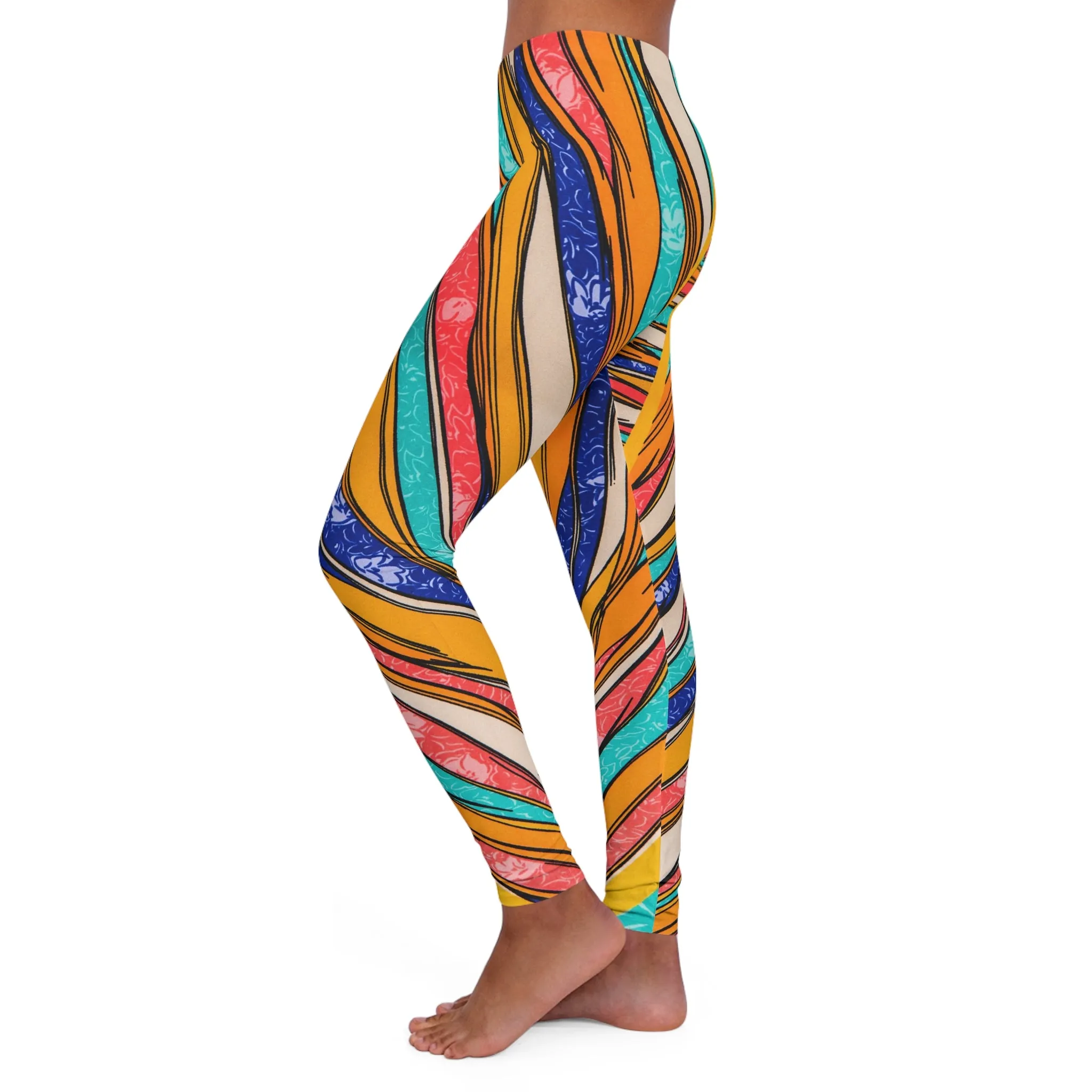 Color Brushstroke - Inovax Women's Spandex Leggings