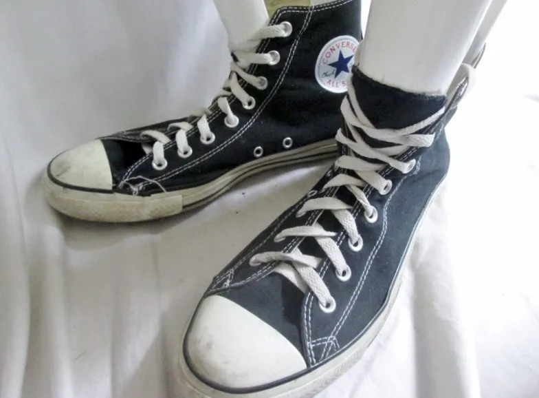 CONVERSE ALL STAR Chucks Hi-Top Sneaker Trainer Athletic Shoe BLACK Mens 10 W 12