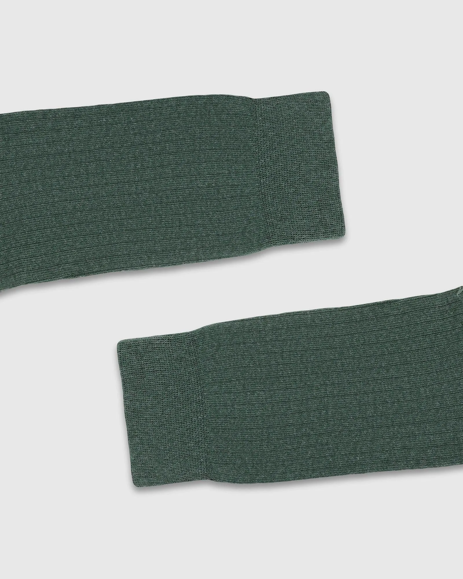 Cotton Forest Green Textured Socks - Turkey