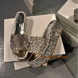 Crystal Platform Slippers