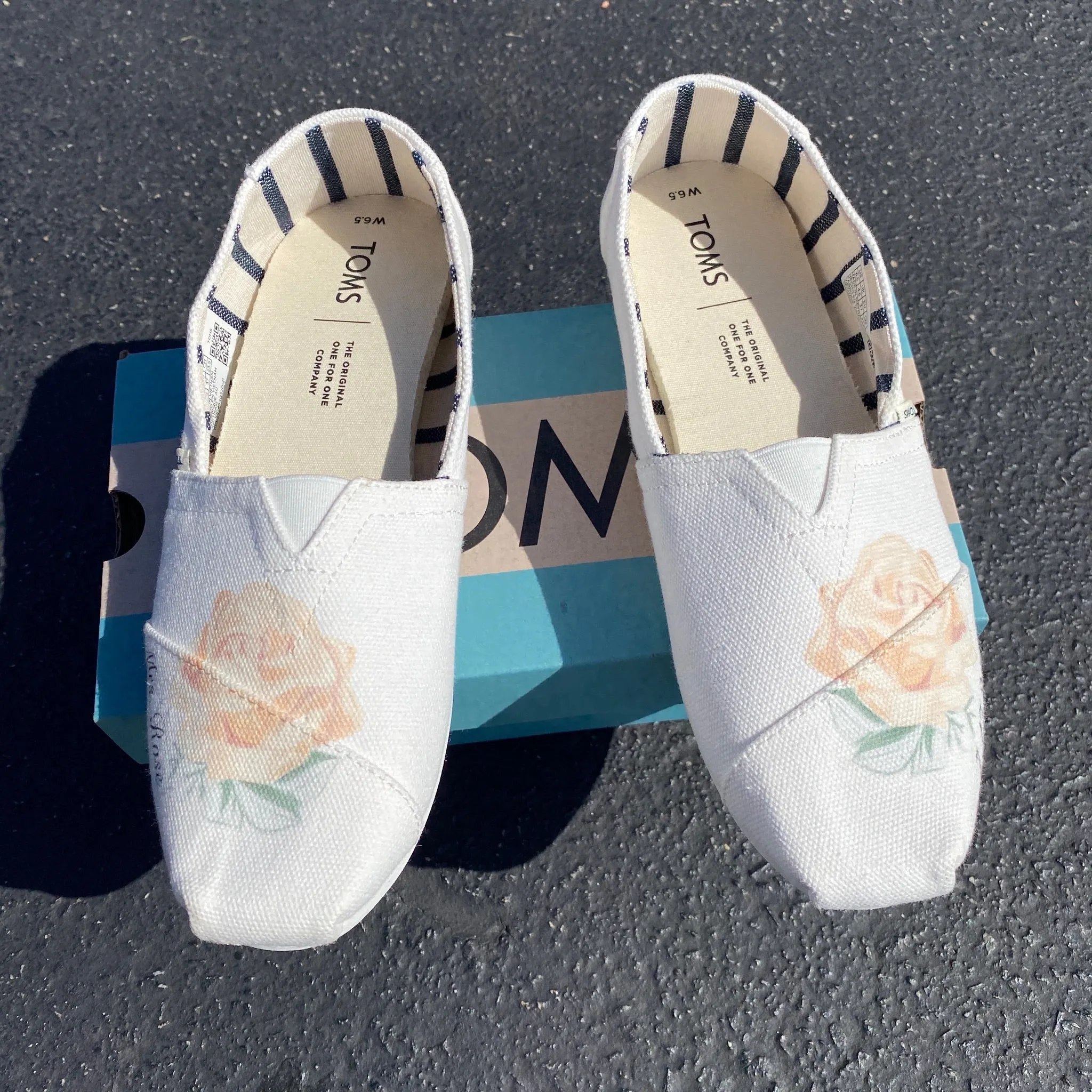 Custom Wedding TOMS shoes