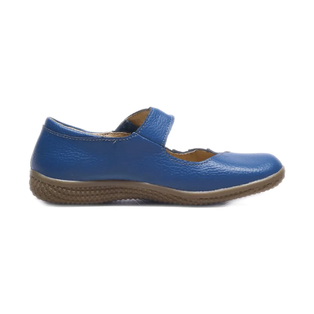 Damart Ballerinas Leather Blue Colour For Women