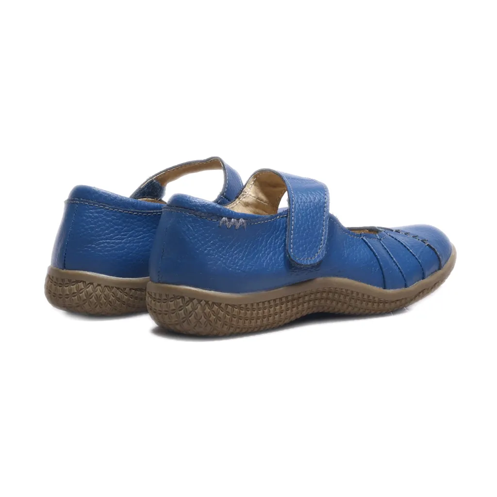 Damart Ballerinas Leather Blue Colour For Women