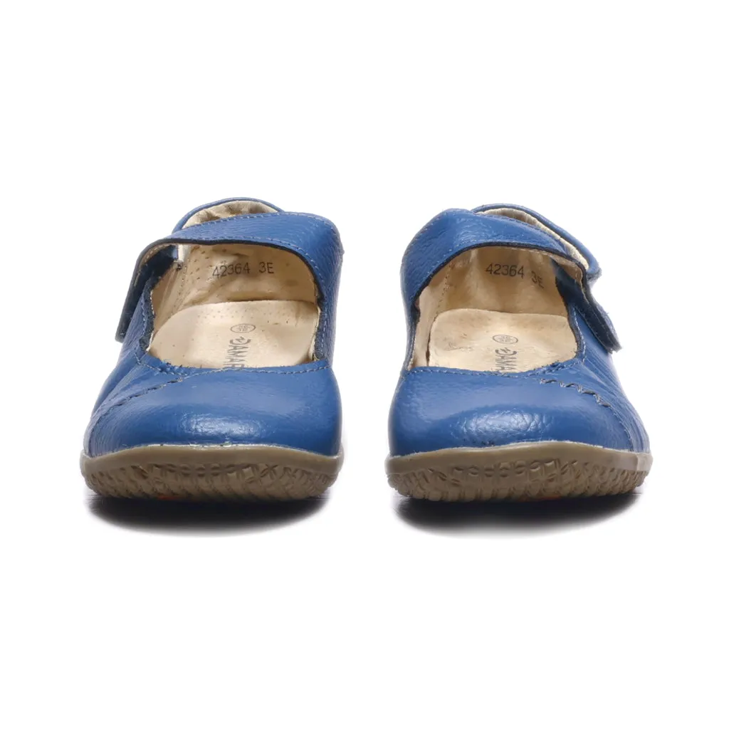 Damart Ballerinas Leather Blue Colour For Women