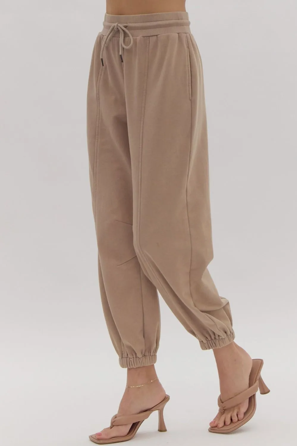 Deluxe Athleisure Set Pants - Light Mocha