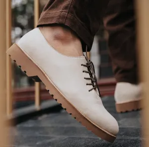 DERBY SHOES - BEIGE