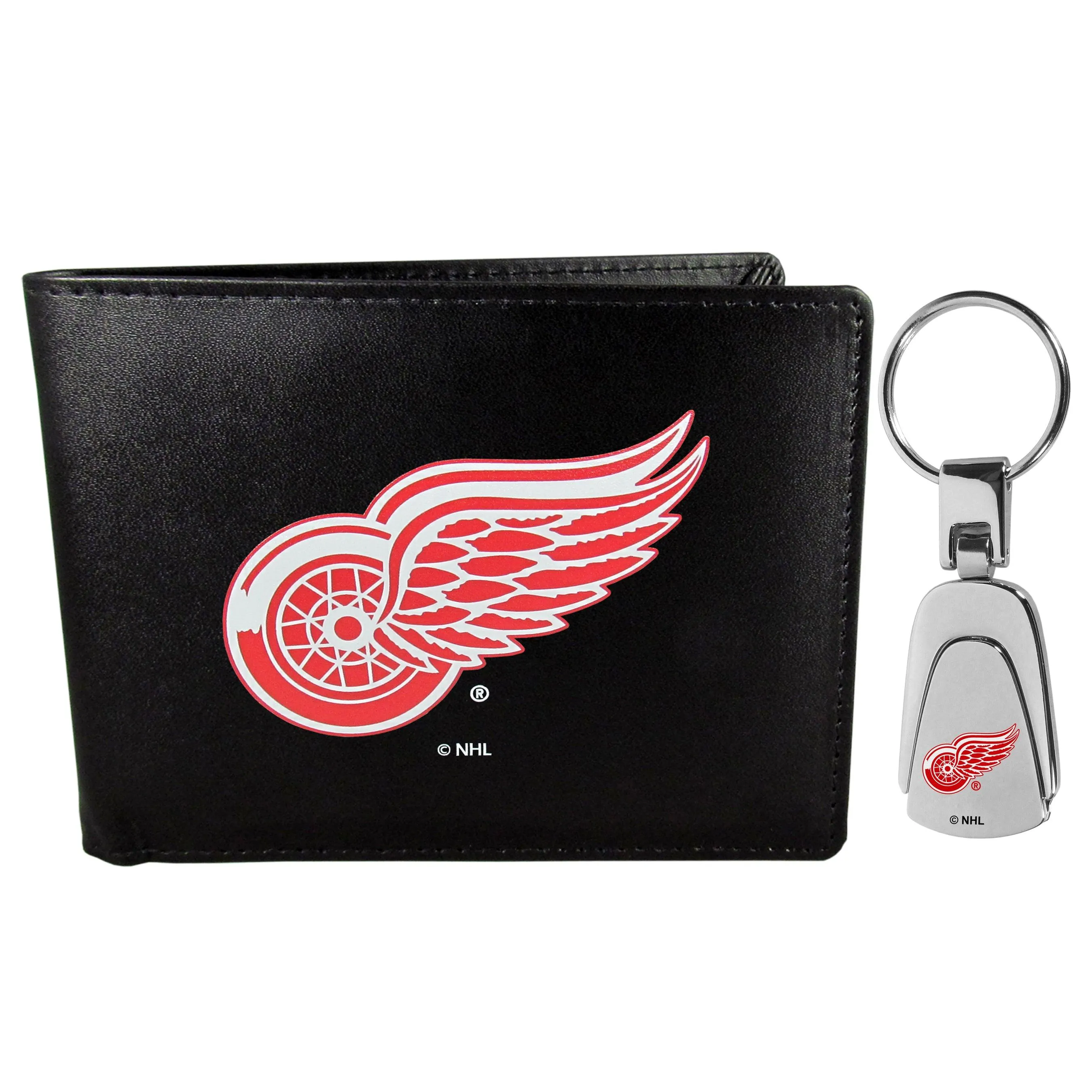 Detroit Red Wings Bi-fold Wallet & Steel Key Chain