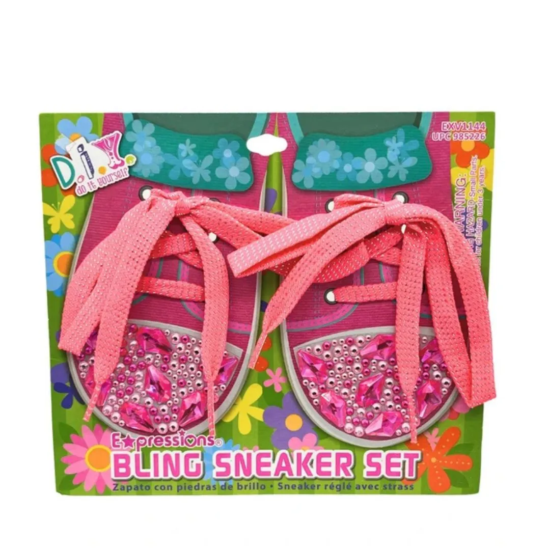 DIY Bling Sneaker Set – Colorful Shoelaces & Rhinestone Adhesives