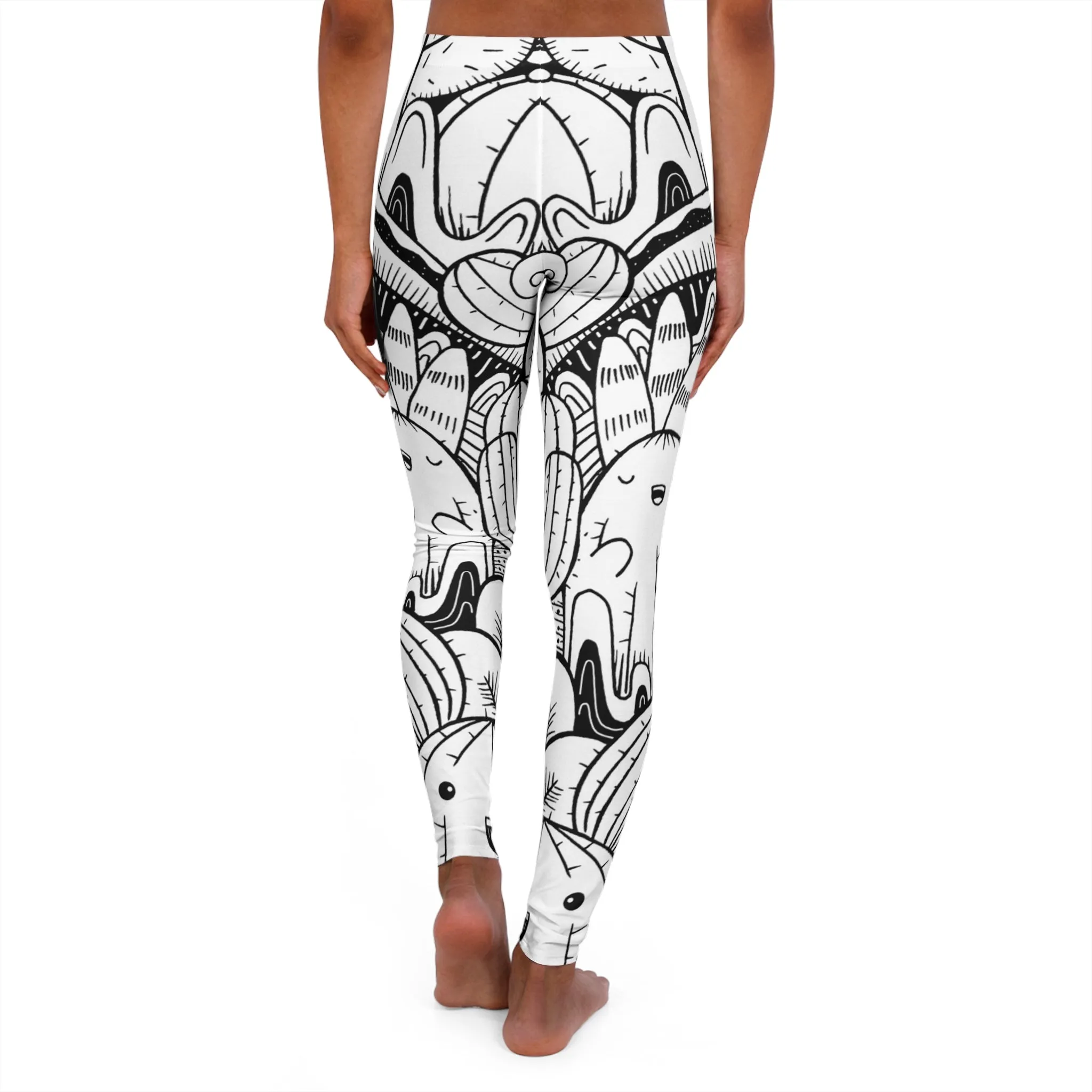 Doodle Cactus - Inovax Women's Spandex Leggings