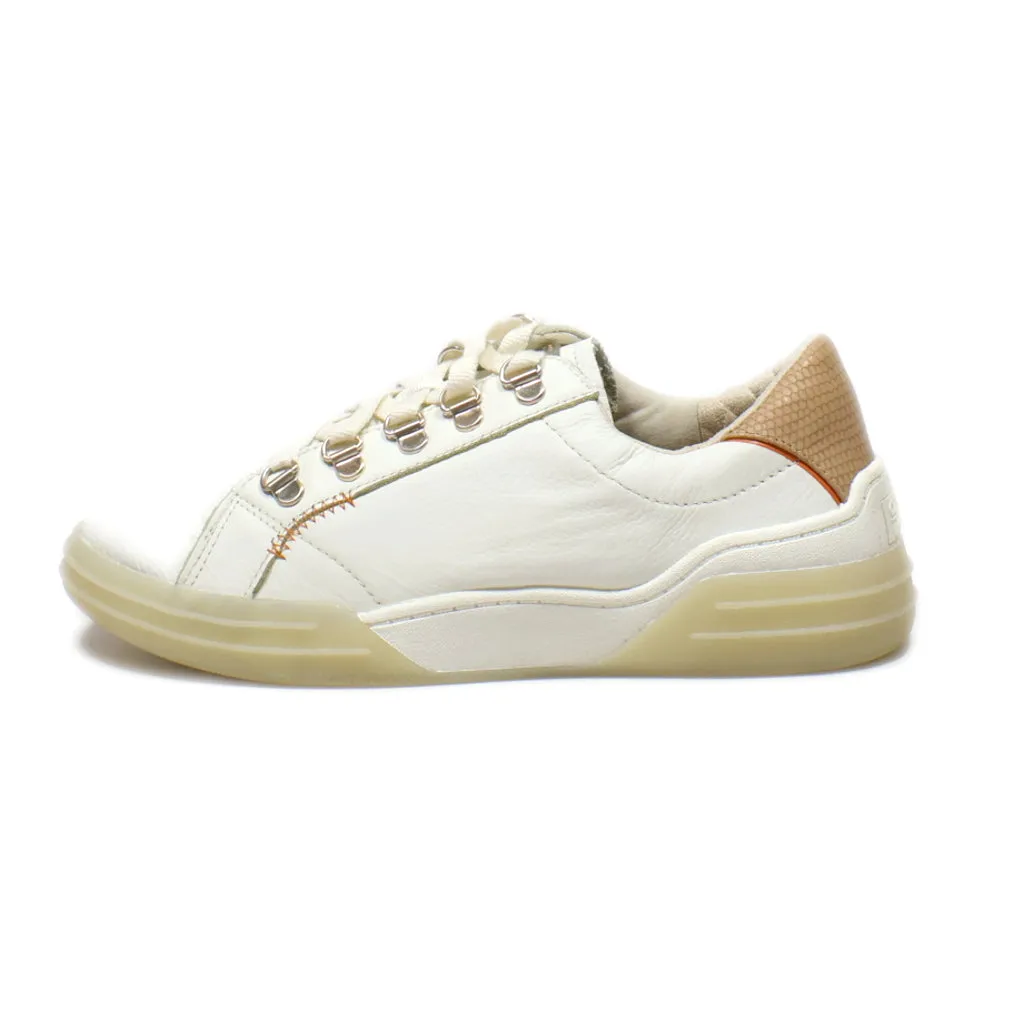 Dr. Scholl'S Lace Ups Pu Leather Beige Colour For Women