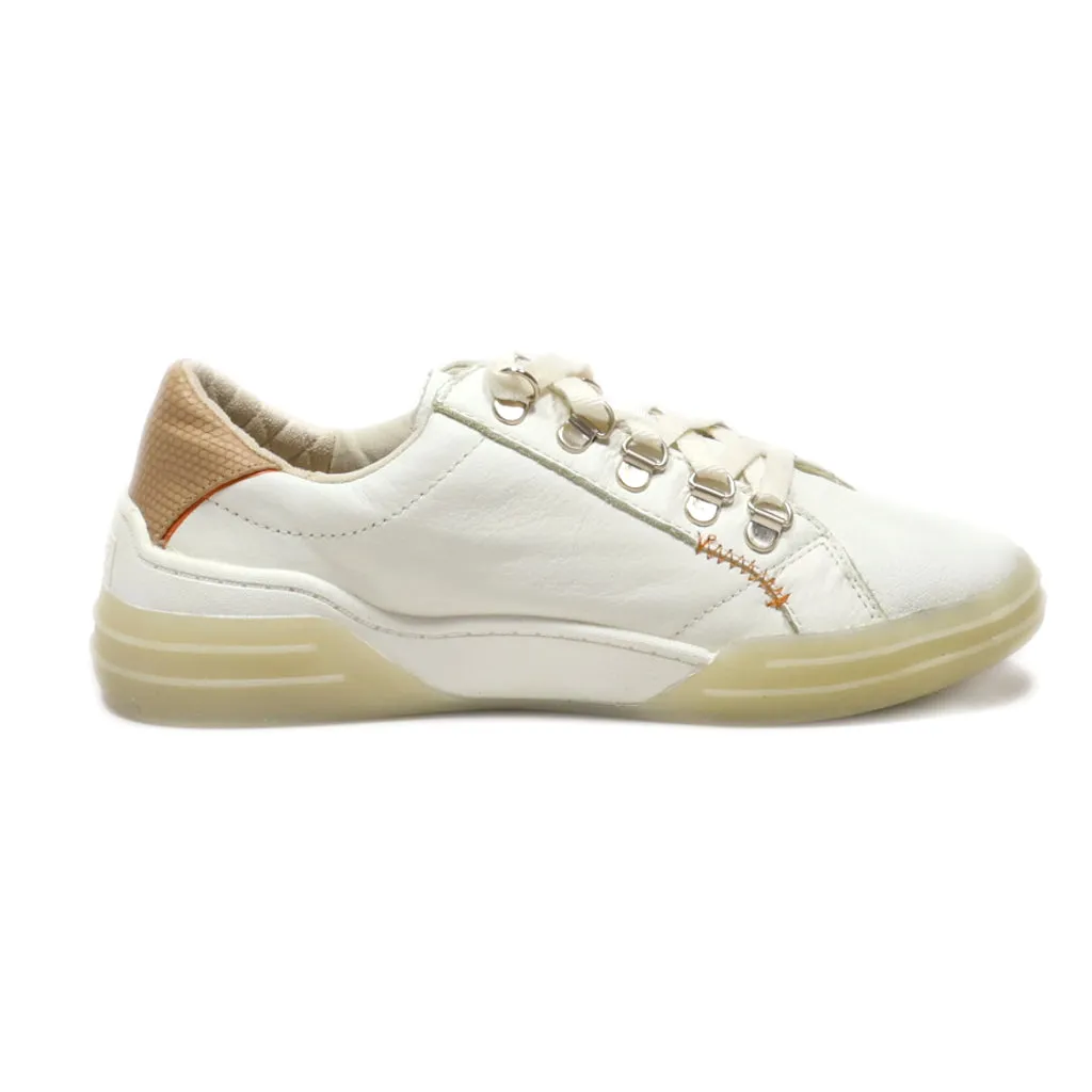 Dr. Scholl'S Lace Ups Pu Leather Beige Colour For Women