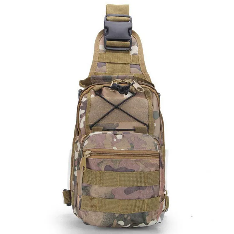 DUNNMALL Men's Tactical Small Chest Bag Field Camouflage Cycling Bag Sports Shoulder Bag Crossbody Outdoor Pouch Factory in Stock