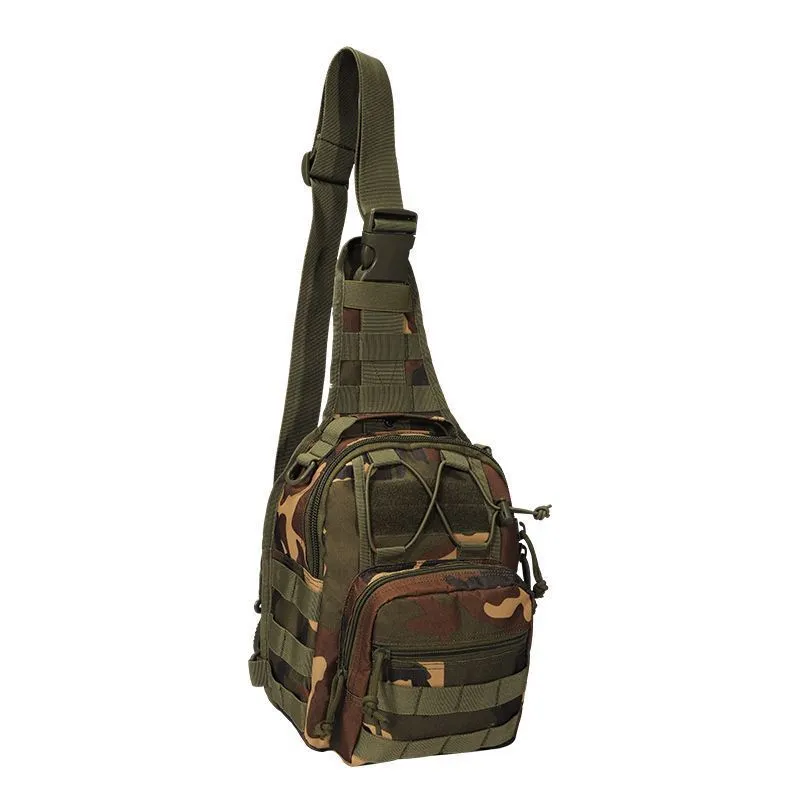 DUNNMALL Men's Tactical Small Chest Bag Field Camouflage Cycling Bag Sports Shoulder Bag Crossbody Outdoor Pouch Factory in Stock